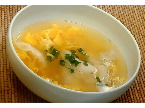 鶏つくねの玉子ワンタンスープ★動画あり★